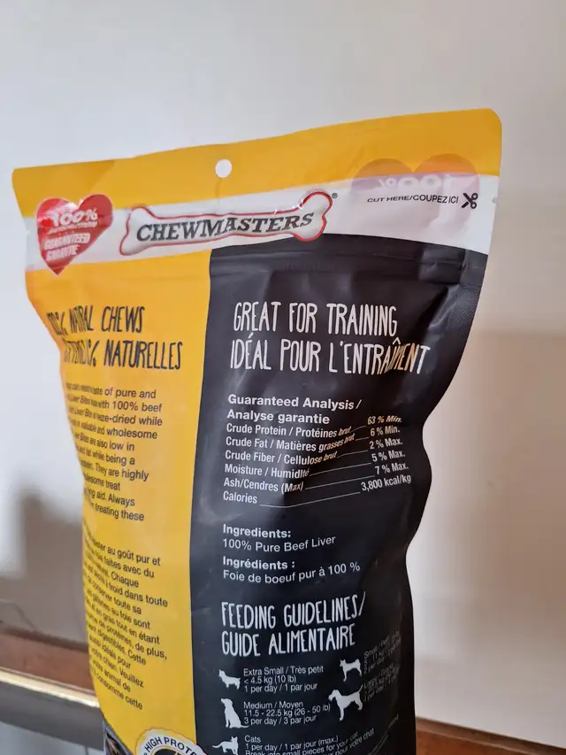 Liver Bites ChewMasters Pure Beef Liver  Treats - New - Photo 4