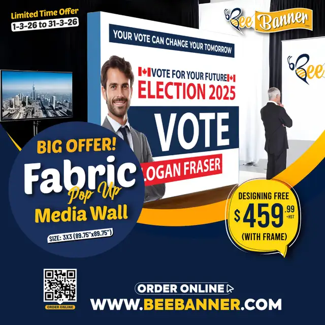 Fabric Pop-Up Media Wall – Professional Backdrop Printing