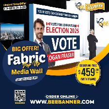 Fabric Pop-Up Media Wall – Professional Backdrop Printing