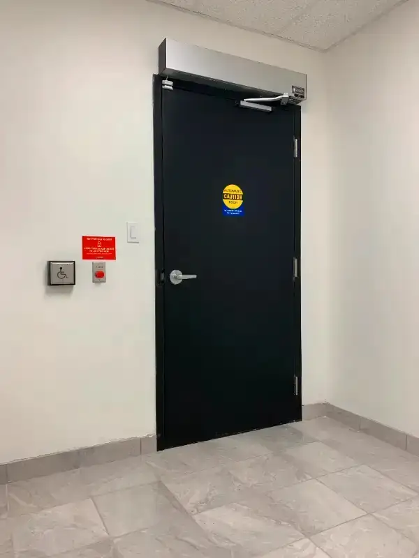 ACCESSIBLE METAL, STEEL, FIRE-RATED DOORS, FRAMES AND HARDWARE