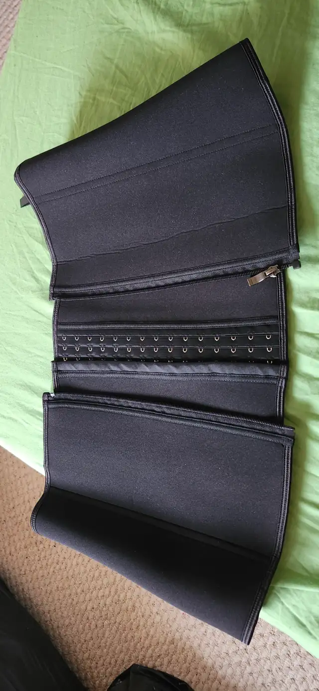 BRAND NEW Plus Size Latex Training Corset Size 5XL black color - Photo 3