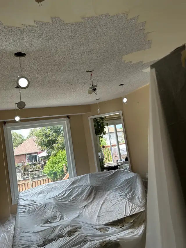 Popcorn removal , taping-mudding, house painting