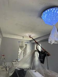 Popcorn/stucco removal, taping-mudding and painting