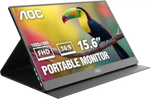 (New)Portable Monitor 15.6' FHD 1080p IPS Display, USB-C Portabl