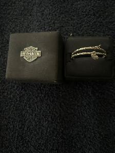 Harley Davidson Silver Hoop Earrings