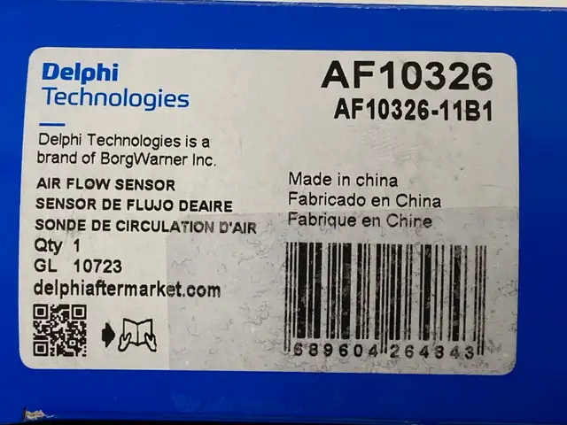Delphi Mass Air Flow Sensor AF10326, Brand New, AF10326-11B1 - Photo 2
