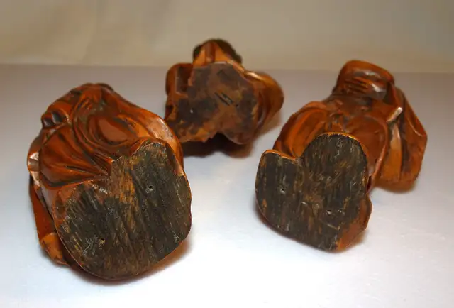 Antique Chinese Treasurers! 3 finely hand-carved women figures - Photo 4