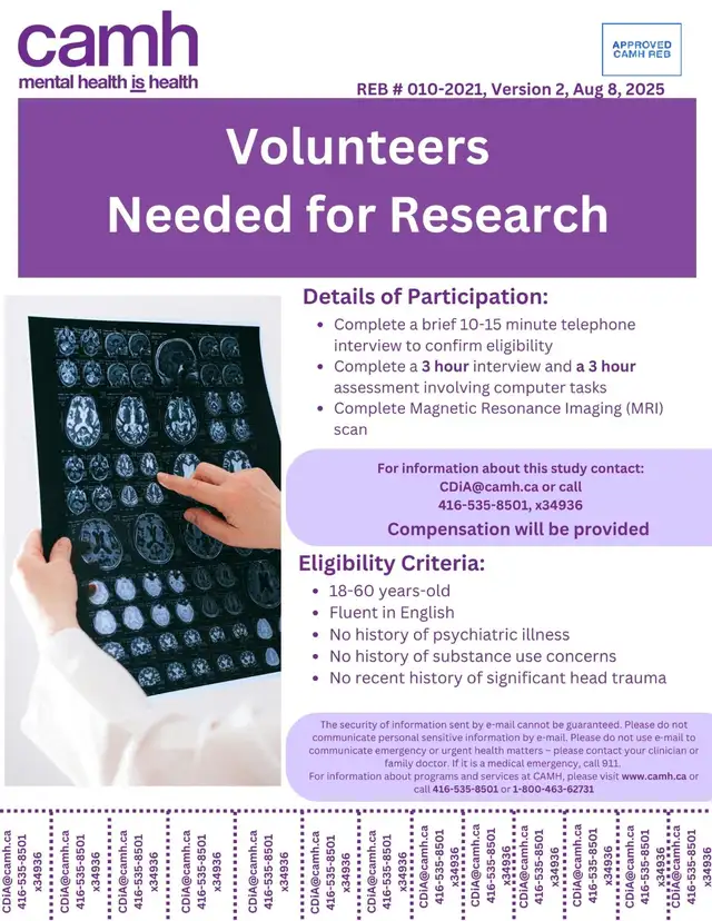 Participate in Research at CAMH