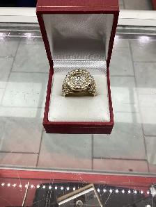 bague en or massive médusa - Photo 2