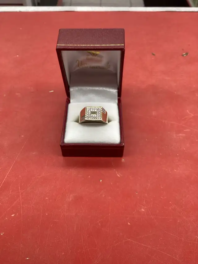 bague en or rectangulaire - Photo 2