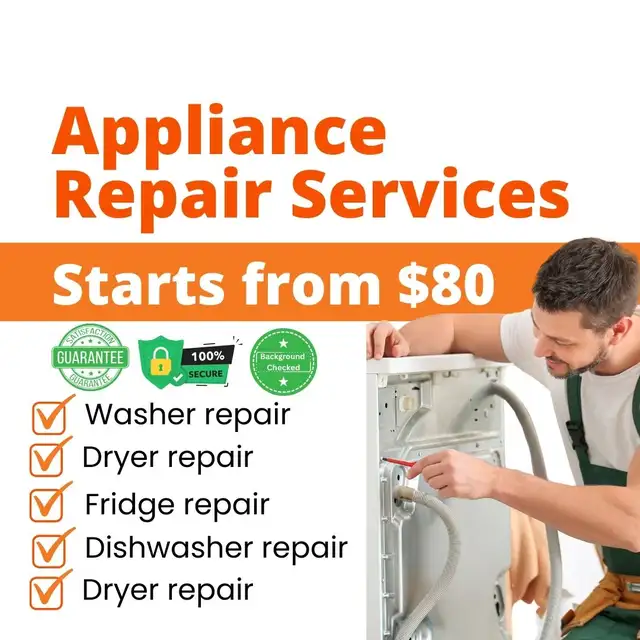 Appliance Repair GTA – Washer, Dryer, Fridge – Starts from $80