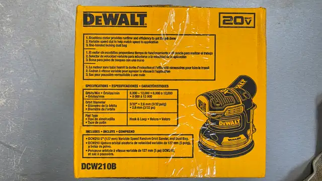 DEWALT 20v XR 5' Variable Speed Random Orbit Sander - BRAND NEW - Photo 2