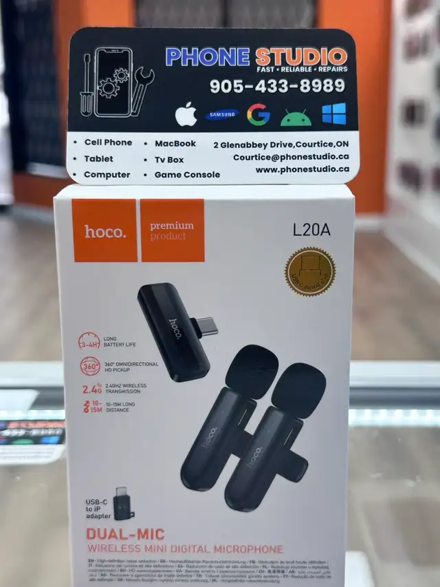 Dual-Mic Wireless Mini Digital Microphone