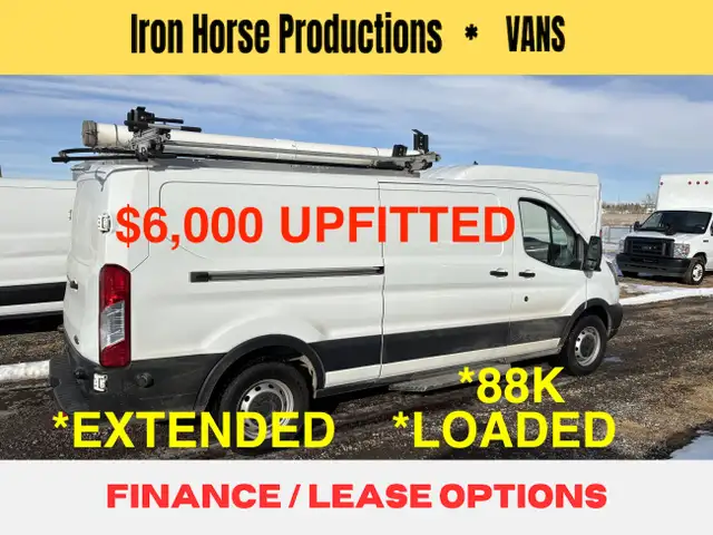 2018 Ford Transit Van EXTENDED $6000 UPFITTED LOADED  CANFINANCE