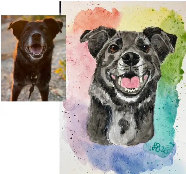 Custom Watercolour Pet Portraits