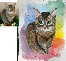 Custom Watercolour Pet Portraits - Photo 2