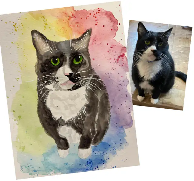 Custom Watercolour Pet Portraits - Photo 3