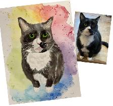Custom Watercolour Pet Portraits - Photo 3