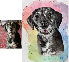 Custom Watercolour Pet Portraits - Photo 4