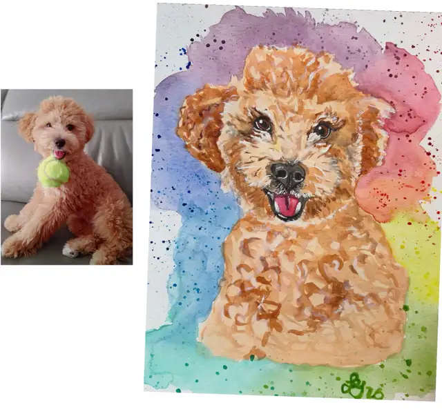 Custom Watercolour Pet Portraits - Photo 7
