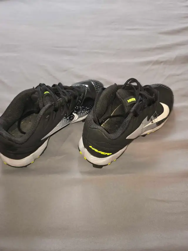 Nike Vapor Youth Baseball Cleats US 3Y Black White 856404-017 - Photo 3