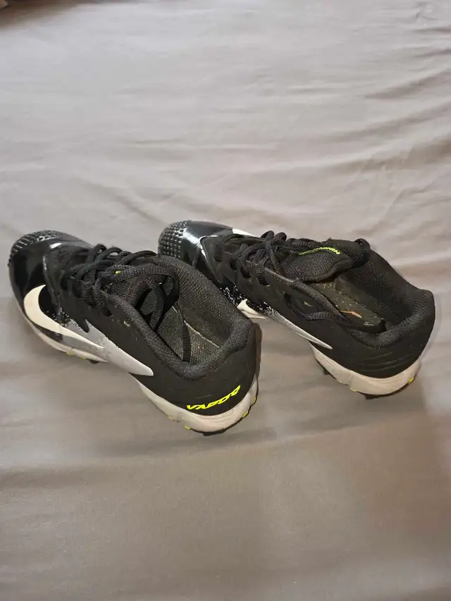 Nike Vapor Youth Baseball Cleats US 3Y Black White 856404-017 - Photo 4