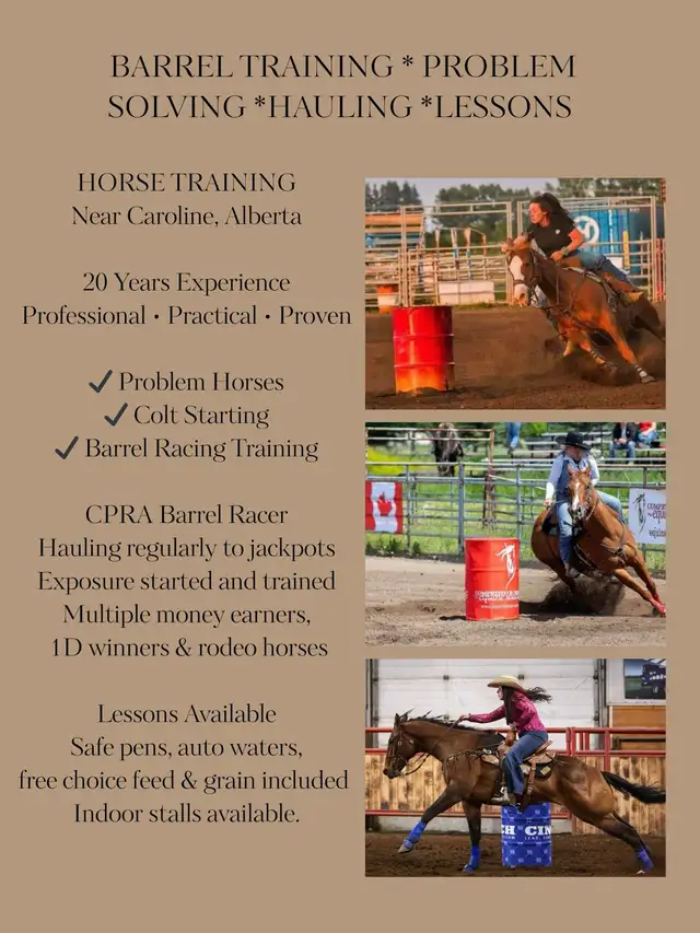 BARREL RACING TRAINING, TUNE UP, CONDITIONING