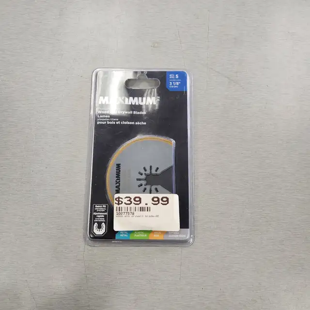 MAXIMUM Wood, Metal & Drywall Blade, 3-1/8-in, 5-pk