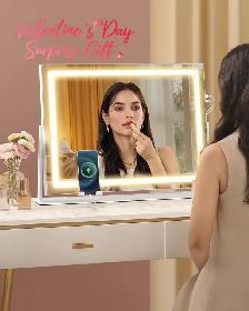 LED Strip Vanity Mirror with Charging Ports - Photo 2