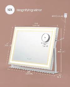 LED Strip Vanity Mirror with Charging Ports - Photo 5