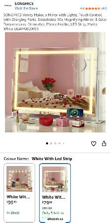 LED Strip Vanity Mirror with Charging Ports - Photo 7