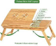 Adjustable Bamboo Lap Desk with Drawer - Photo 4