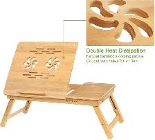 Adjustable Bamboo Lap Desk with Drawer - Photo 5