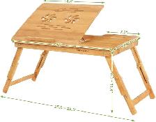 Adjustable Bamboo Lap Desk with Drawer - Photo 6