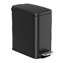5L Slim Stainless Steel Bathroom Trash Can – Black