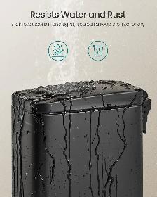 5L Slim Stainless Steel Bathroom Trash Can – Black - Photo 4