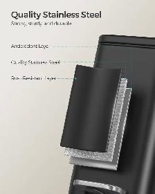 5L Slim Stainless Steel Bathroom Trash Can – Black - Photo 6