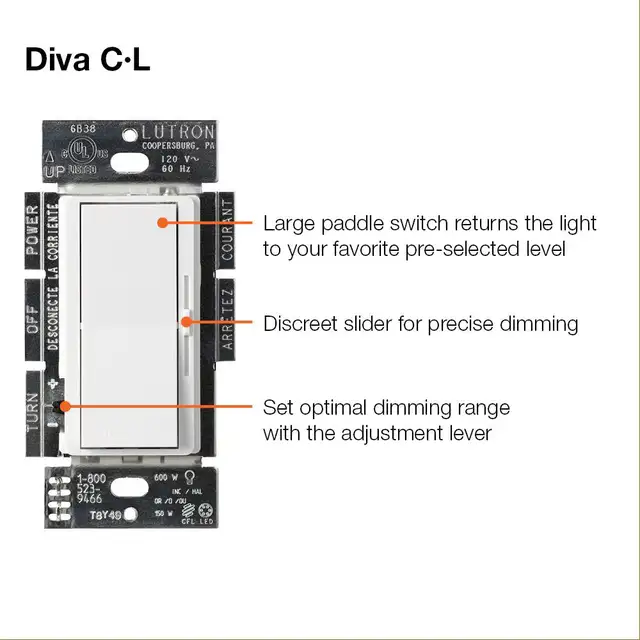 LUTRON DIVA / MAESTRO DIMMER - SALE! -$28 - Photo 2