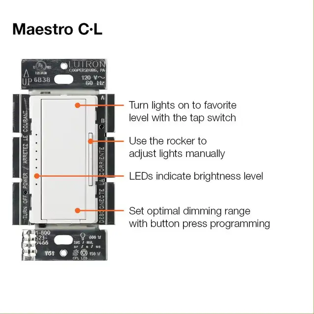 LUTRON DIVA / MAESTRO DIMMER - SALE! -$28 - Photo 5