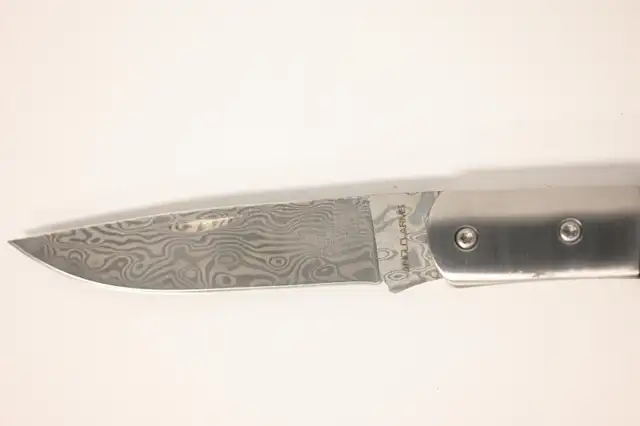 Damascus pocket knife with box USED in good condition - Photo 9