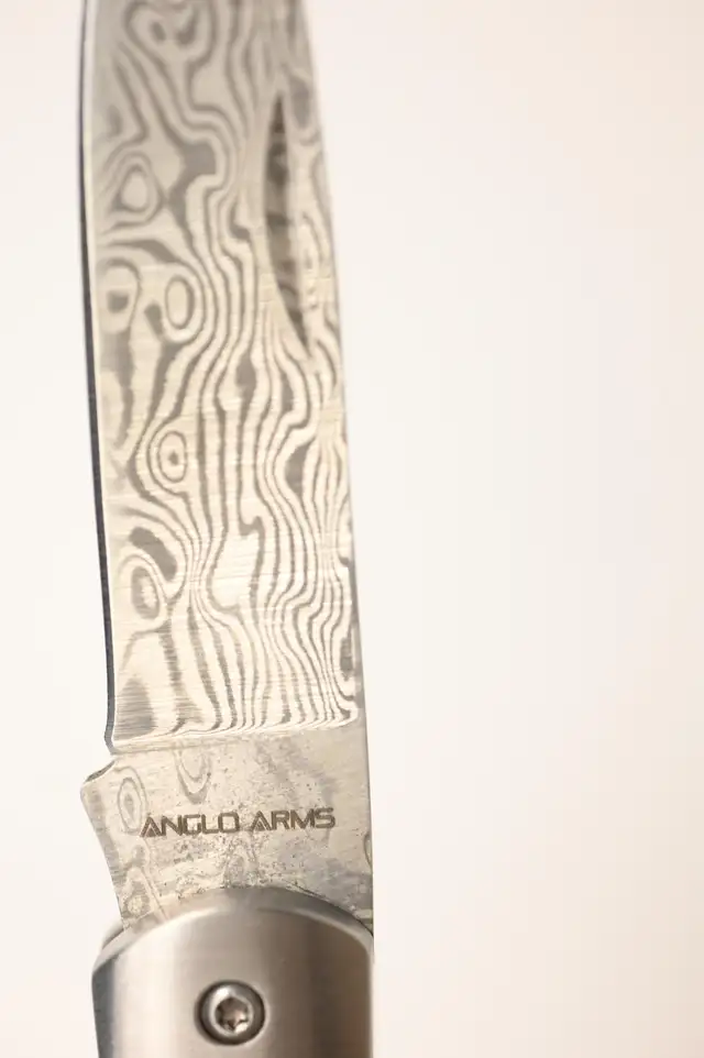 Damascus pocket knife with box USED in good condition - Photo 10