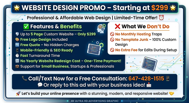Need a Website? Expert Web Design & Google Ranking 647-428-1515
