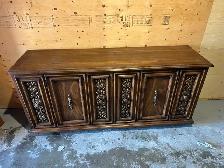 Free delivery used Vintage Wooden Sideboard Buffet