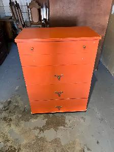 Free delivery used Orange 4-Drawer Dresser