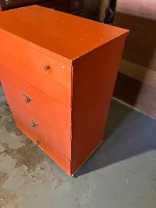 Free delivery used Orange 4-Drawer Dresser - Photo 3
