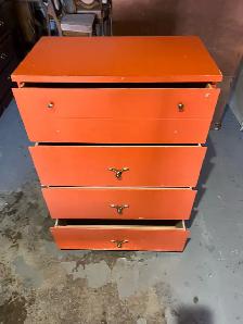 Free delivery used Orange 4-Drawer Dresser - Photo 6