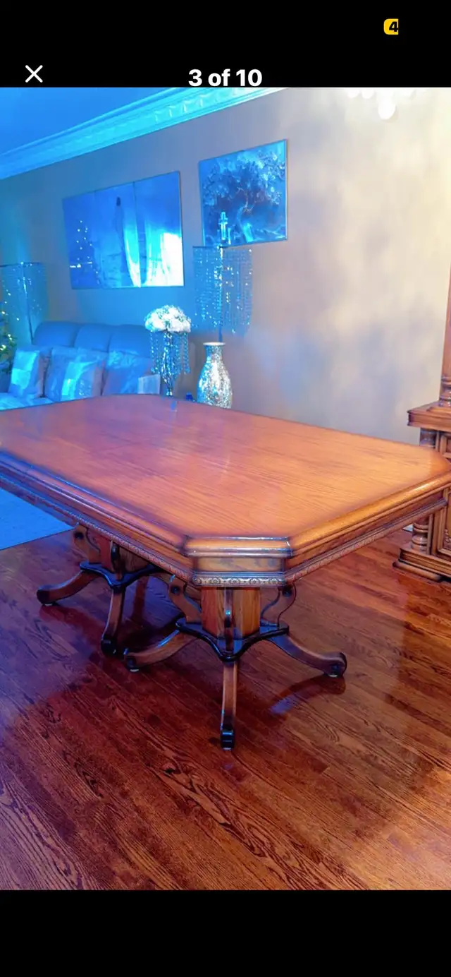 Free delivery used Wooden Dining Table with 4 chairs