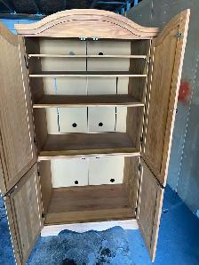Free delivery used Wooden Wardrobe Armoire Cabinet - Photo 6