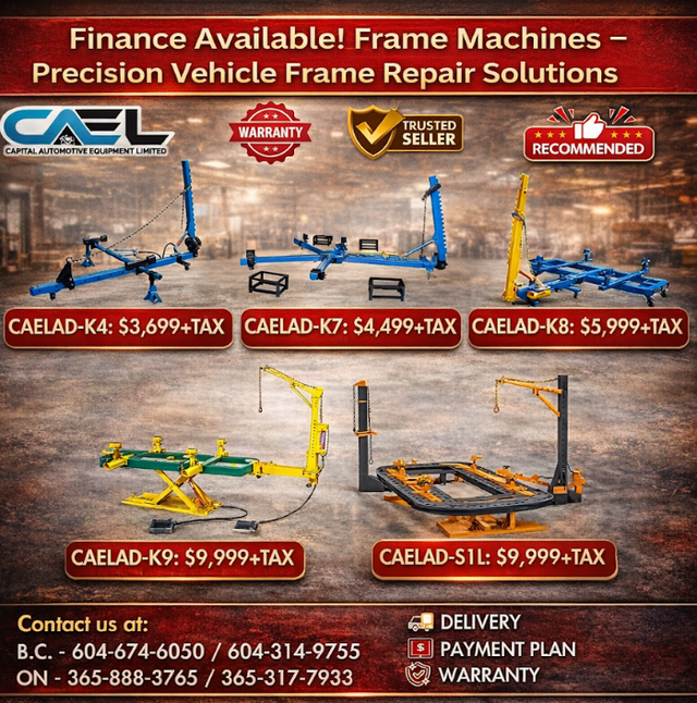 New CAEL Frame Machines Auto Body Equipment  – Certified &Warran