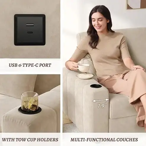 Brand New 72.5" or 87" Velvet Sofa Couch Special Selling at $299 - Photo 6